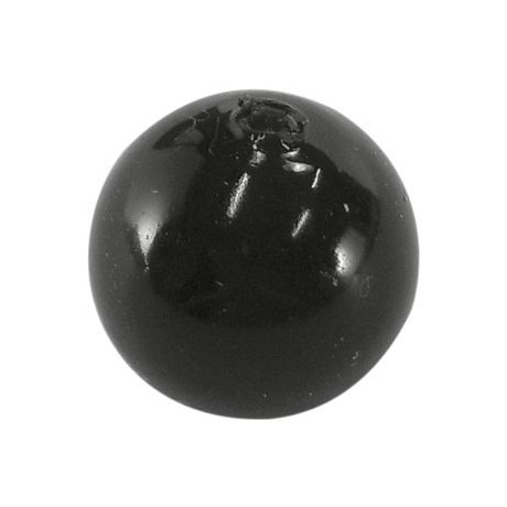 Anboret glas perle 8 mm - SORT - 2 STK