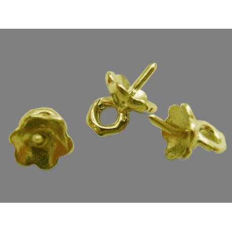 Øsken til anboret perle 0,8 mm - guld - 4 STK