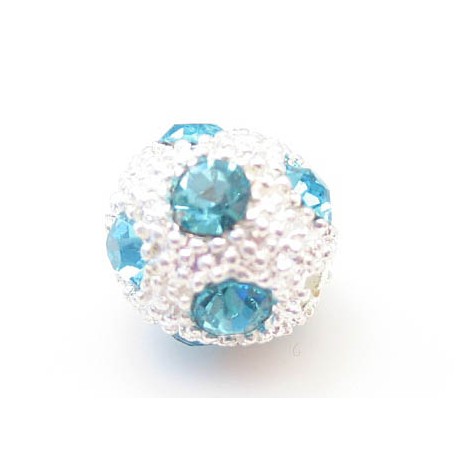 Perle med turkis stene 11 / 3 mm hul.