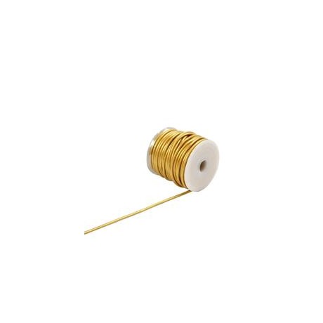 Læder snøre 2 mm metallic guld - 1 m
