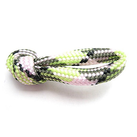 Faldskærmsline 4 mm  Lime/rosa/sort - 1 m løbende