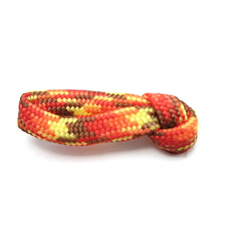 Faldskærmsline 4 mm Orange/gul/rød/sort - 1 m løbende