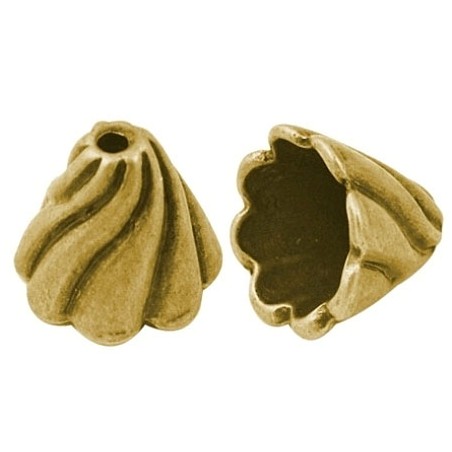 konisk perle guld 13 mm - 2 stk