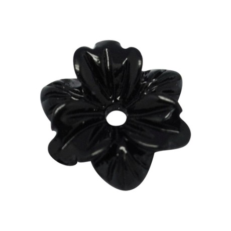 Smuk blomst 12 mm - 2 STK - SORT