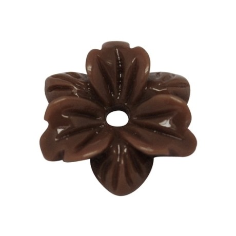 Smuk blomst 12 mm - 2 STK - BRUN