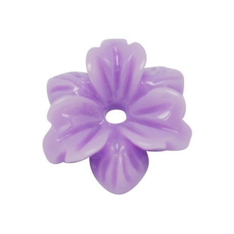 Smuk blomst 12 mm - 2 STK - LYS LILLA