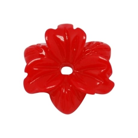 Smuk blomst 12 mm - 2 STK - RØD