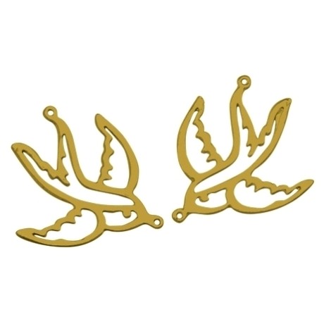 Fugle gyldne 38 mm - 2 stk