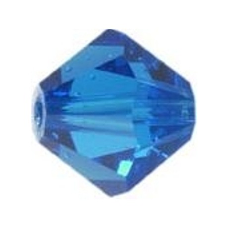 Swarovski bicone 4 mm capri blå - 2 stk