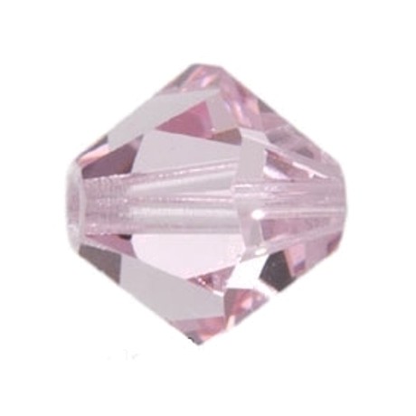 Swarovski bicone 4 mm rosa - 2 stk