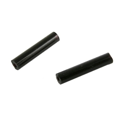 Lange sorte glas rør - 15 mm - 25 g