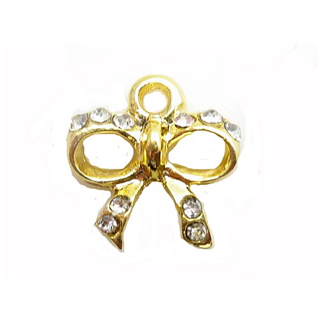 Sløjfe 13,5 / 2 mm GULD - SUPER FLOT