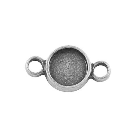 Forbindelses perle sølv 16 mm - 14 stk