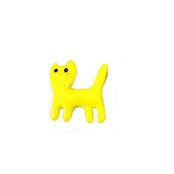 Kat med flad bagside - GUL