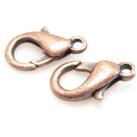 Karabin hagelås kobber 12 mm - 2 stk