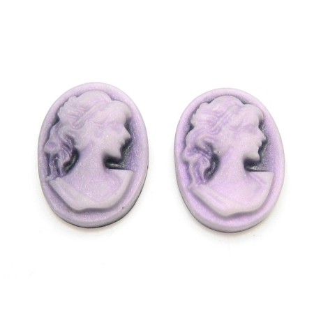 Cameo lilla 10 x 13 mm - 2 stk