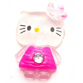 Hello Kitty pink med sten, flad bagside