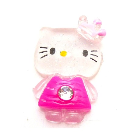Hello Kitty pink med sten, flad bagside