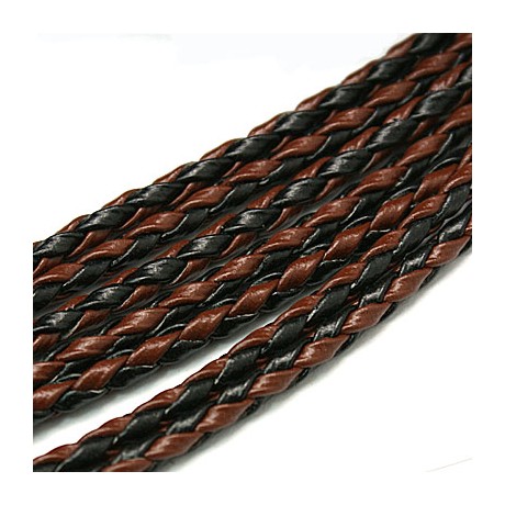 Bola Imiteret brun / sort 3 mm tyk - pr m