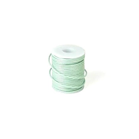 Læder snøre 1,5 mm  metallic grøn - 1m