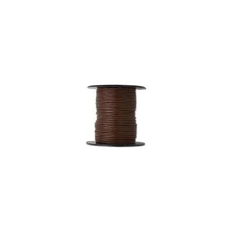 Læder snøre 2 mm - brun - 1 m