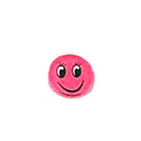 Smiley med flad bagside 12 mm pink - 1 par