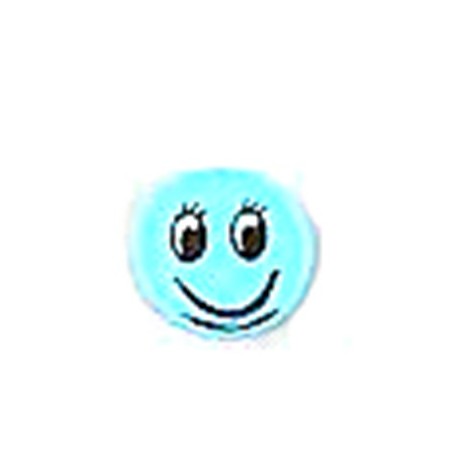 Smiley med flad bagside 12 mm turkis - 1 par