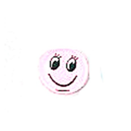 Smiley med flad bagside 12 mm rosa - 1 par