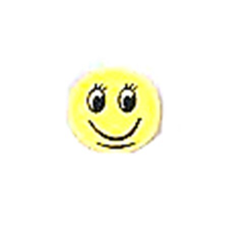 Smiley med flad bagside 12 mm gul - 1 par