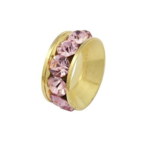 Led med stene rosa10 / 5,5 mm