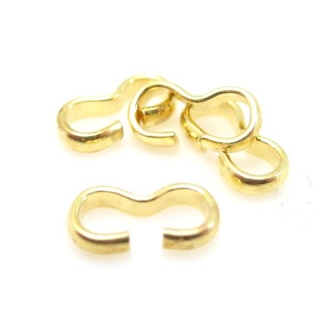 Forbindelses led guld - 9 mm - 10 stk