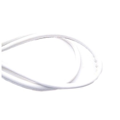 Randsyet / kantsyet imit kalveskind hvid 4 mm - 1 m
