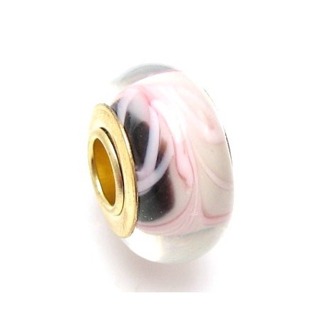 Led med guld kerne rosa / sort