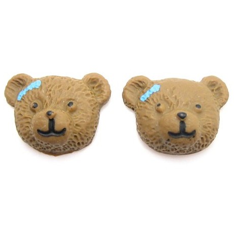 Bamse perle til limning 15 mm - 2 stk