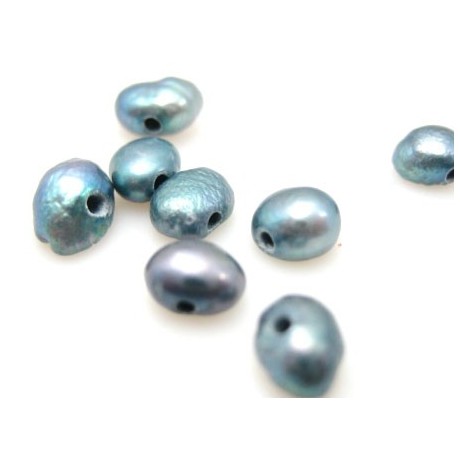 Ferskvandsperle 3-4mm - Påfugl - 20 stk