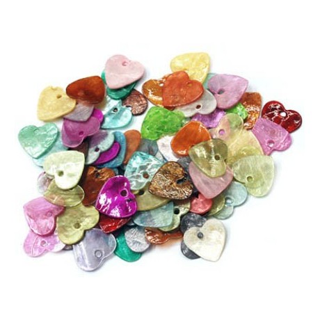 Shell hjerte 14 mm - 30 stk