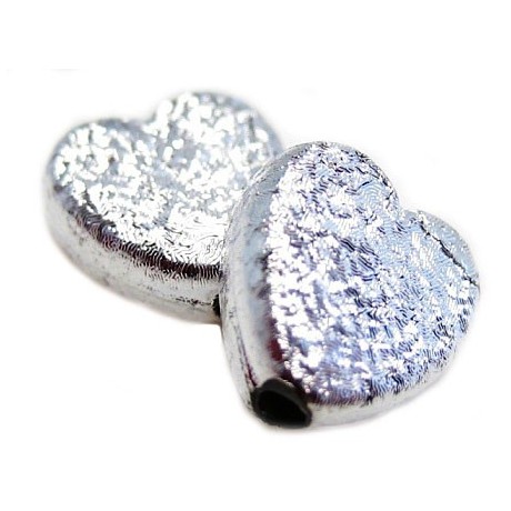 Silkebørstet hjerte - 2 stk