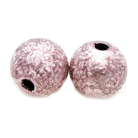 Silkebørstet lys rosa 8mm - 4stk