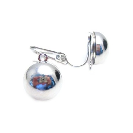 Øreclips sølv med øje - 1 par