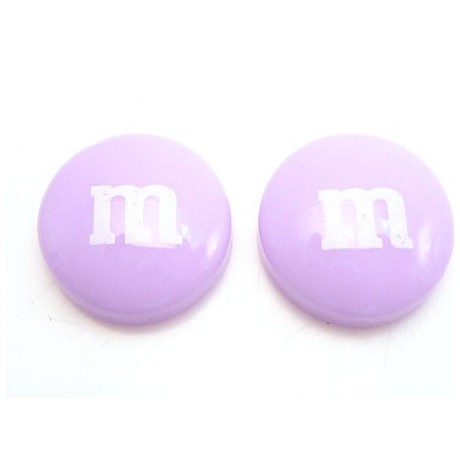 M & M   14 mm lys lilla - 2 stk