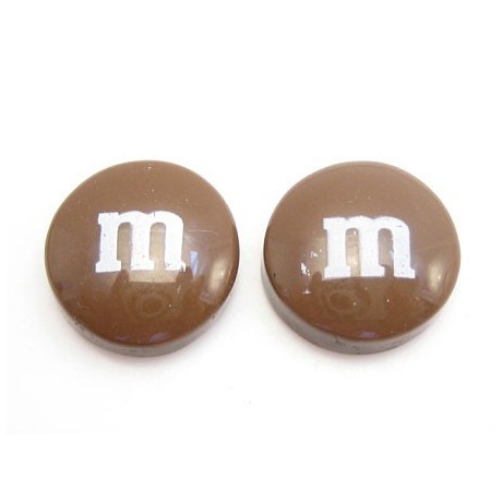 M & M   14 mm brun - 2 stk
