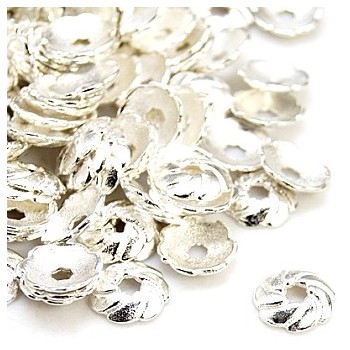 Perleskål 9 mm - sølv - 20 stk