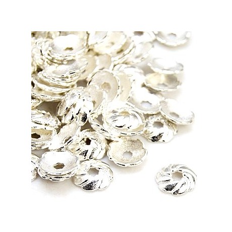 Perleskål 9 mm - sølv - 20 stk