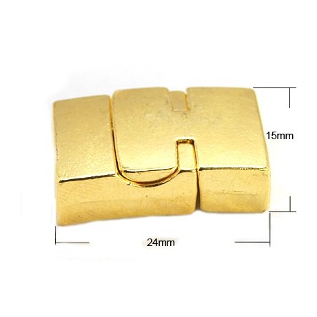 Rustik magnet lås - guld - indv 11 x 5 mm