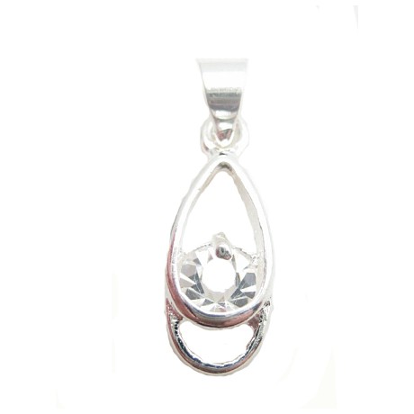 Vedhæng med zirkon 18 + mm guld - BILLIGT