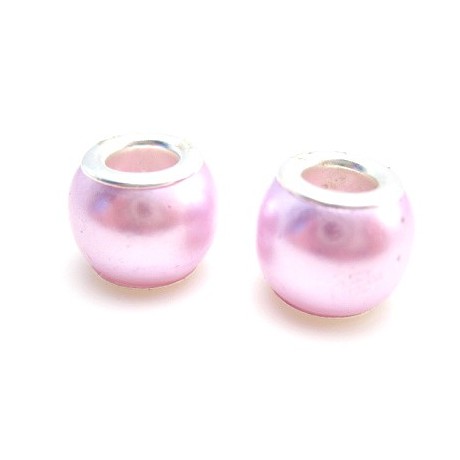 Voks perle led 11 / 5 mm - 2 STK - LYS ROSA