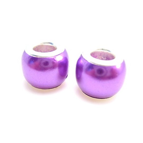 Voks perle led 11 / 5 mm - 2 STK - MØRK LILLA