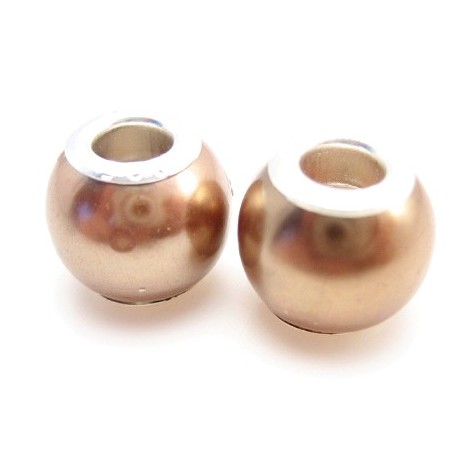 Voks perle led 11 / 5 mm - 2 STK - BRUN