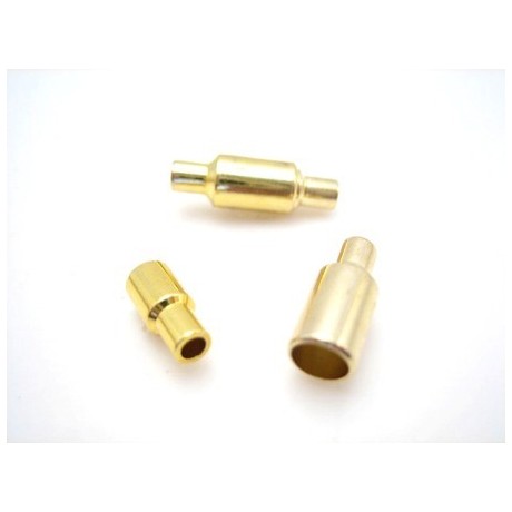 Magnet lås 16 mm / 2 mm guld - 2 STK