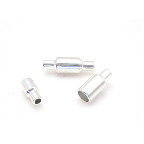 Magnet lås 16 mm / 2 mm sølv - 2 STK